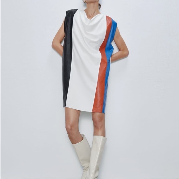 ZARA BNWT Colorblock Dress - Picture 4 of 8
